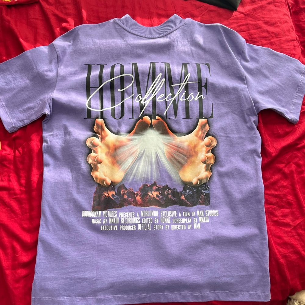 Homme collection purple graphic tee